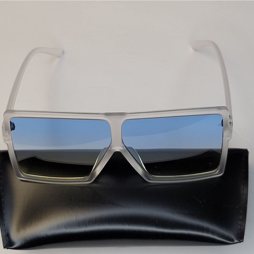Square Blue And Yellow Sunglasses - Picture 2 of 4
